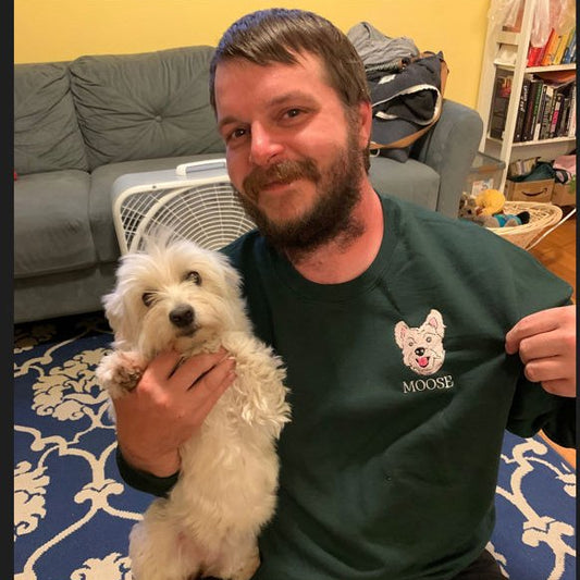 Personalized embroidered dog portrait hoodie – Custom pet keepsake gift